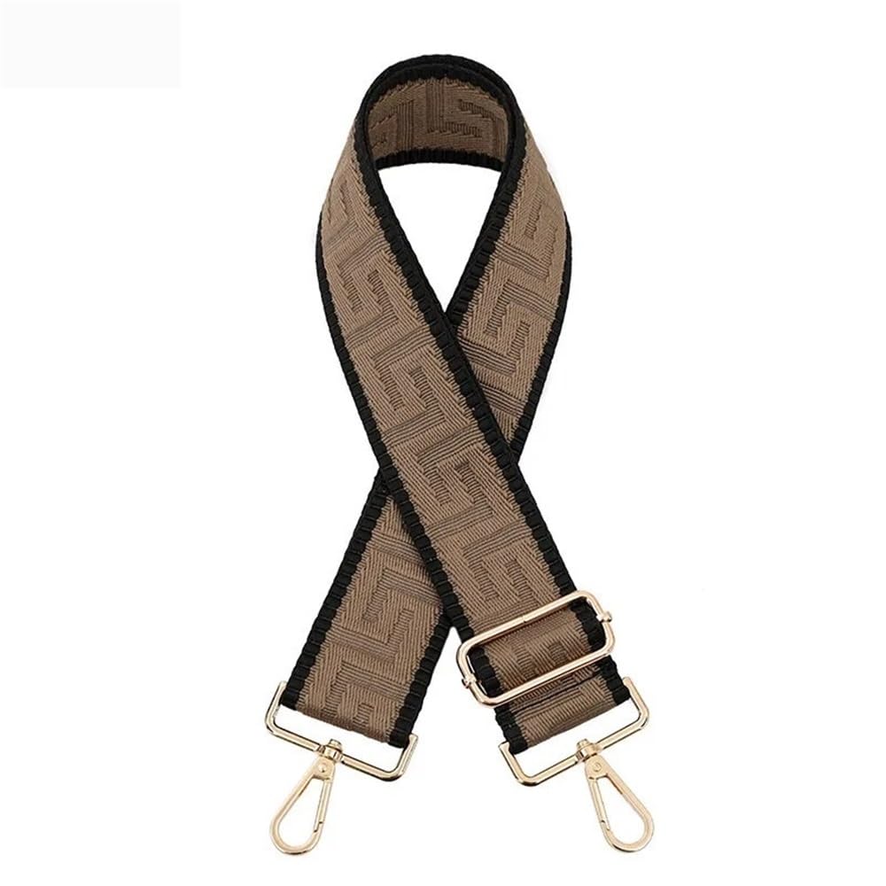 Schulterriemen 5CM Erweitern Verdicken Nylon Tasche Schulter Gurt Zubehör Einzelnen Schulter Umhängetasche Kette Einstellbare Lange Schulter Gurt Taschengurte(Dark Coffee) von ZZlei2yu-12