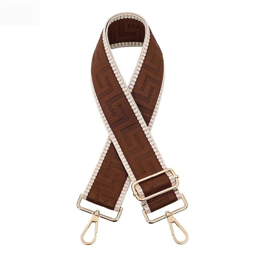 Schulterriemen 5CM Erweitern Verdicken Nylon Tasche Schulter Gurt Zubehör Einzelnen Schulter Umhängetasche Kette Einstellbare Lange Schulter Gurt Taschengurte(Light Brown) von ZZlei2yu-12