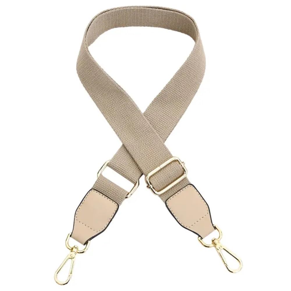 Schulterriemen Breite Schultergurte, einfarbiges Baumwollgewebe, PU-Leder, verstellbares Schultergurt-Zubehör for Messenger-Taschen Taschengurte(Khaki) von ZZlei2yu-12