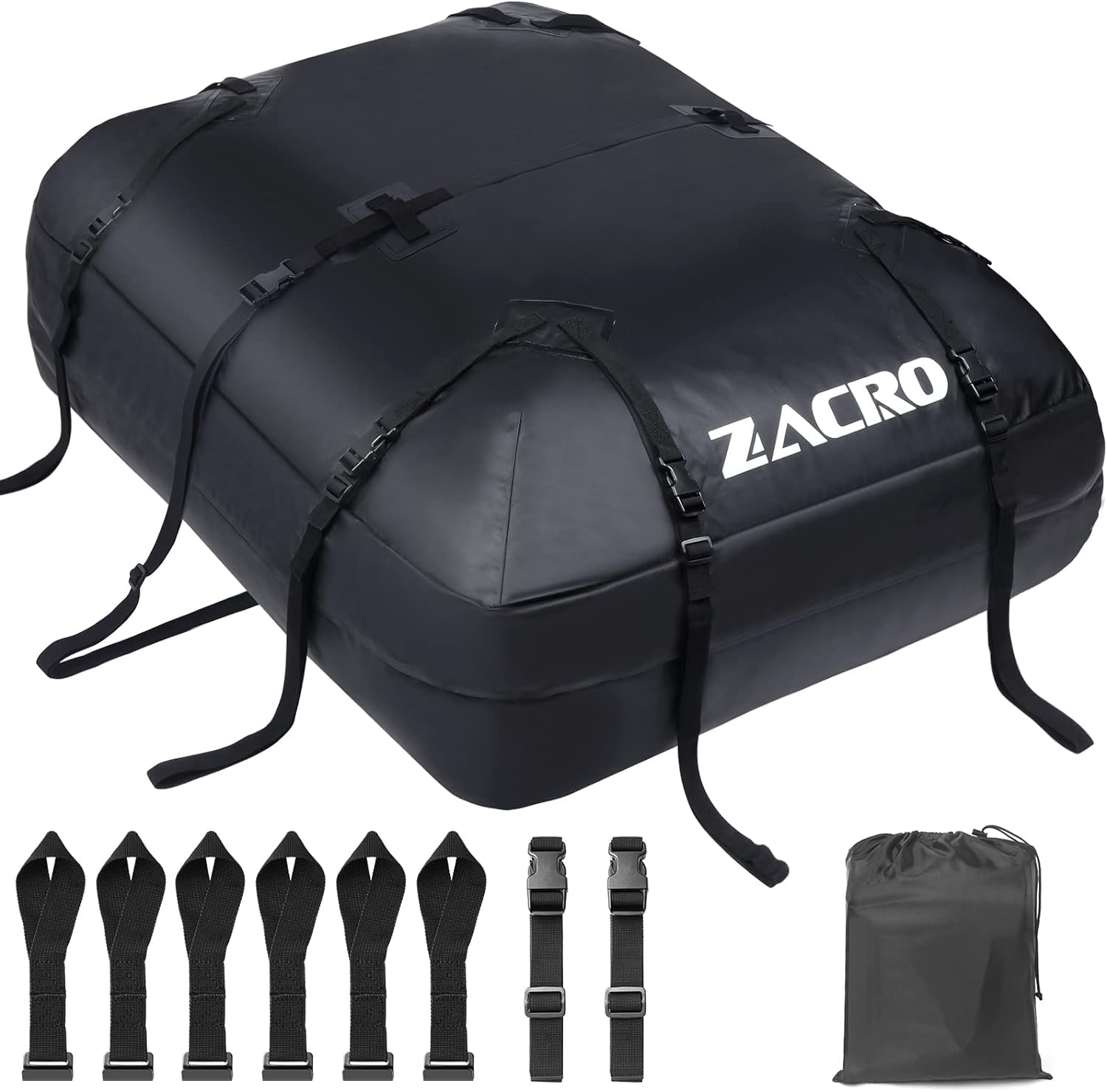 Zacro 425L Dachbox Auto Dachtasche Dachkoffer, Dachgepäckträger wasserdichte Dachtasche mit Anti-Rutsch Matte für alle Autos mit/ohne Gepäckträger, Dachtasche, Aufbewahrungsbox für Gepäcktransport von Zacro