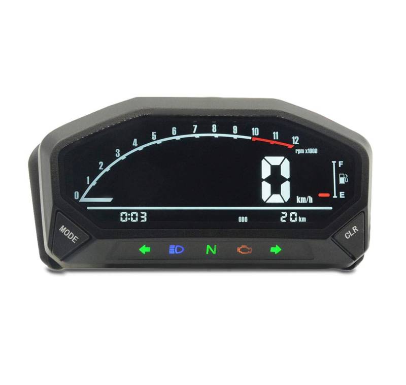 Motorrad Tachometer digital/Drehzahlmesser LCD Zaddox SM24 von Zaddox