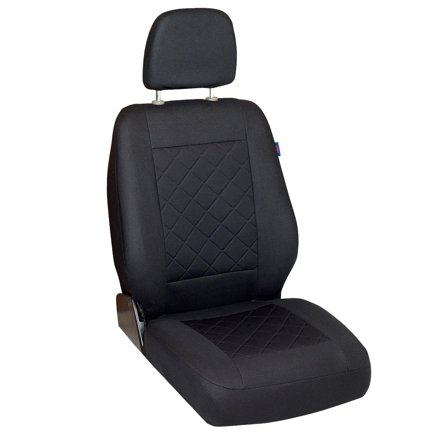 Zakschneider Boxer Sitzbezug - Fahrersitz - Farbe Premium Schwarz gepresstes Karomuster von Zakschneider
