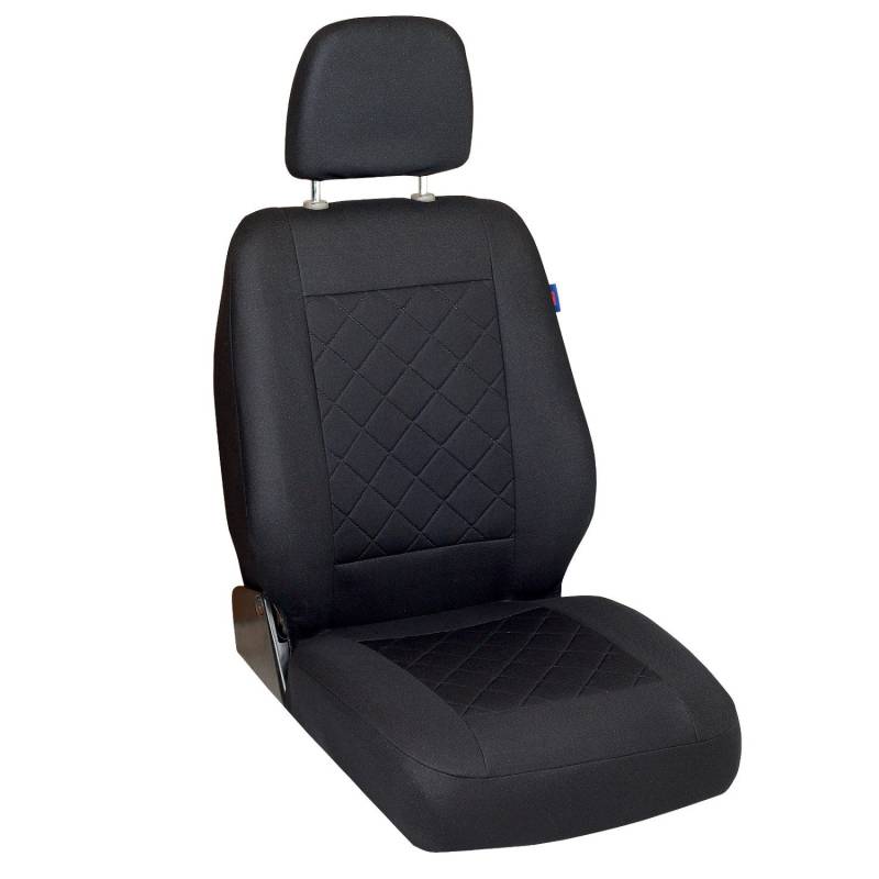 Zakschneider NV200 Sitzbezug - Fahrersitz - Farbe Premium Schwarz gepresstes Karomuster von Zakschneider