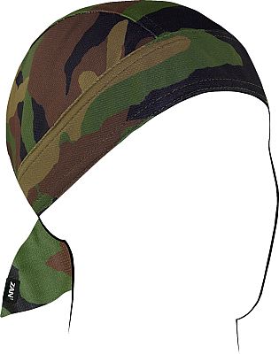 Zan Headgear Flydanna Micromesh Woodland Camo, Kopftuch - Schwarz/Grün/Braun - Einheitsgröße von Zan Headgear