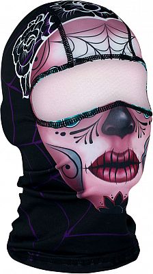 Zan Headgear Sugar Skull, Sturmhaube Polyester - Schwarz/Pink - Einheitsgröße von Zan Headgear