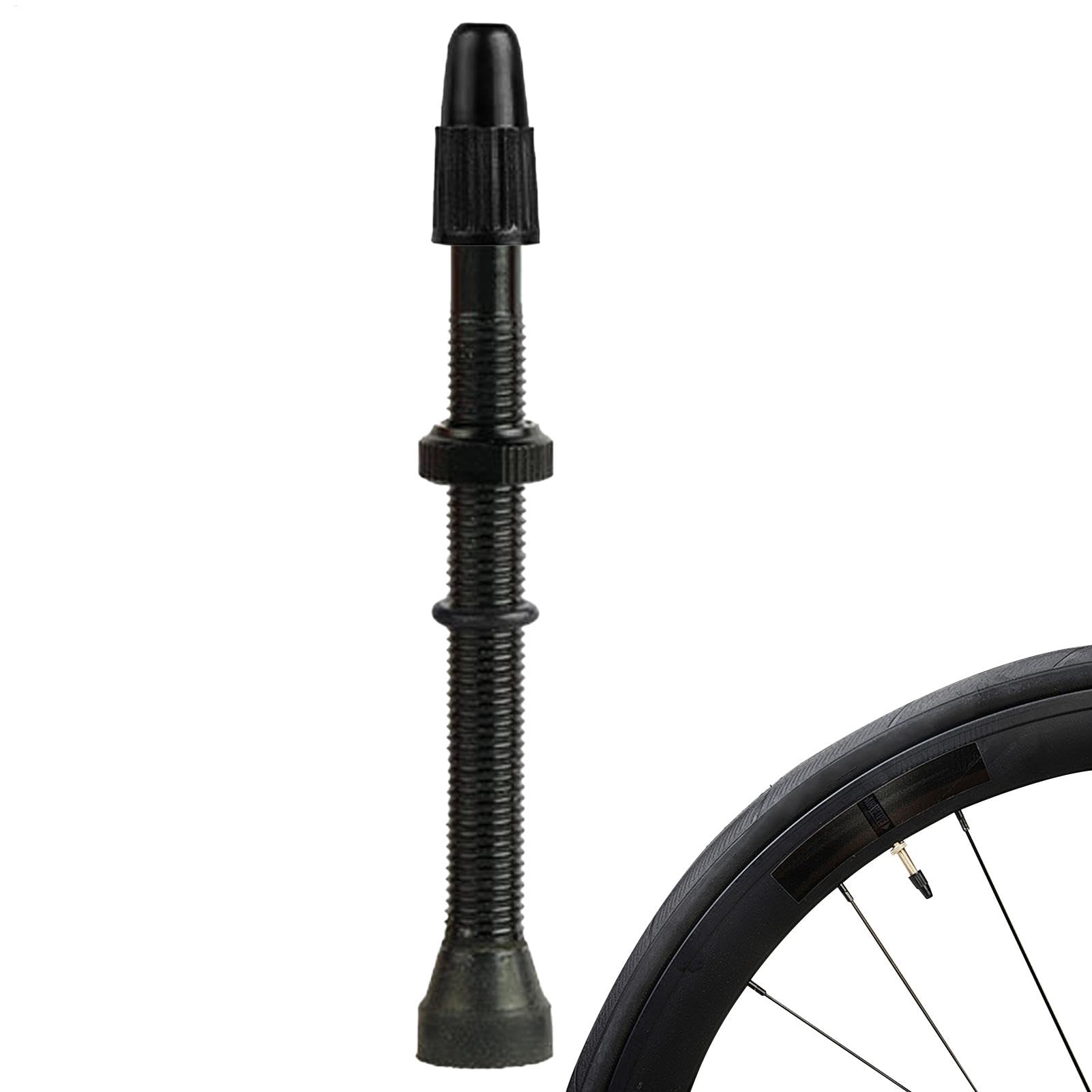 Zasdvn Ventilschäfte für schlauchlose Reifen,Tubeless-Ventilschäfte | 40–120 mm Legierungs-Ventilschaft-Set | Anti-Leckage Superleichte, robuste Fahrrad-Tubeless-Felgenventile verhindern Luftlecks von Zasdvn