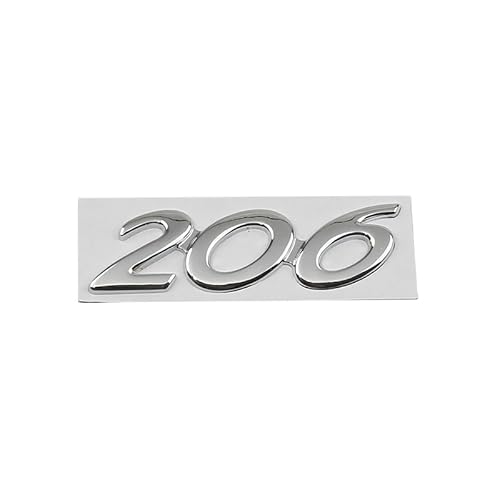 Auto Emblem Badge für Peugeot 206 207,Kofferraum Heckklappen Aufkleber Emblem Abzeichen Ersatz Auto Dekoration Zubehör,Type-A von ZcwQfYA