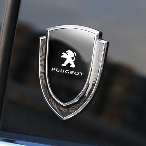 Auto Emblem Badge für Peugeot 206 307 308 3008 207 208 407 508 2008 5008,Kofferraum Heckklappen Aufkleber Emblem Abzeichen Ersatz Auto Dekoration Zubehör von ZcwQfYA