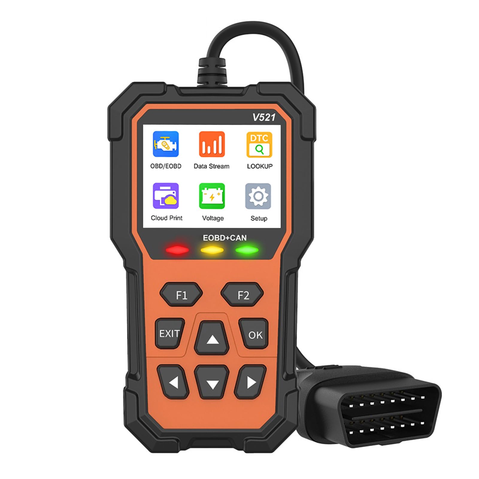 Zdprkqzvz V521 Auto Fehlercode Scanner Diagnosegerät Klare Fehlercodes Geeignet für Schnelle Fehlererkennung Fehlercode Löschen von Zdprkqzvz