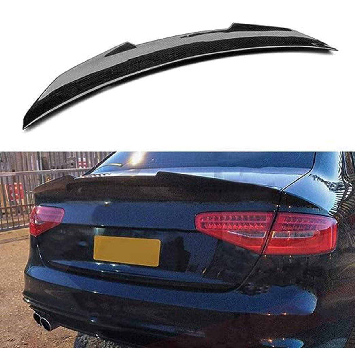 Auto hinten Dach Spoiler Flügel, Auto Fenster Oben Schwanz Flügel, für Audi A4 B8 berlina a 4 Porte 2009-2012 von ZeQYyN