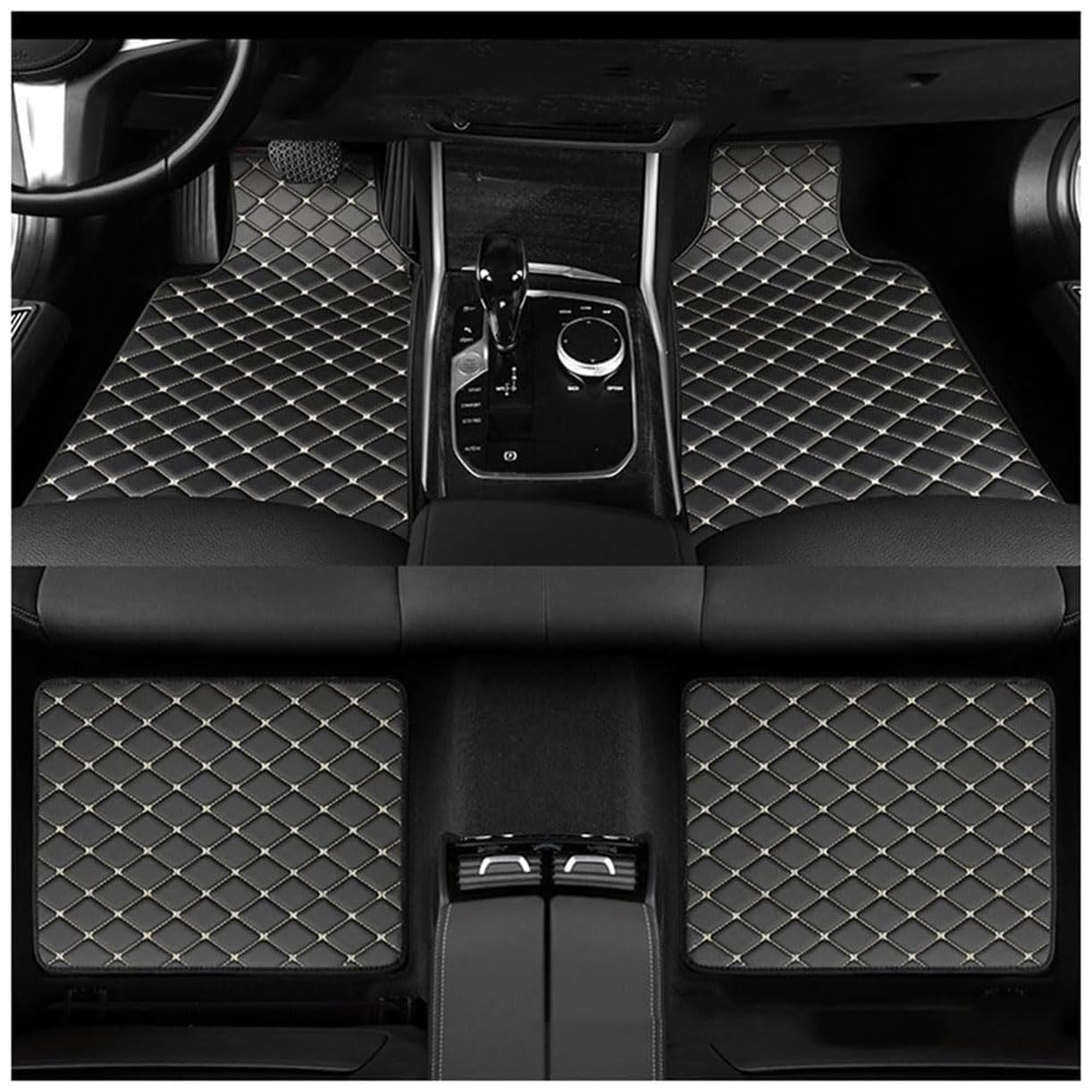 Teppichschutz Automatte, Auto Vorne Und Hinten Bodenmatten Set Styling, für Mazda 2 2015-2023,A-normal A von ZeQYyN