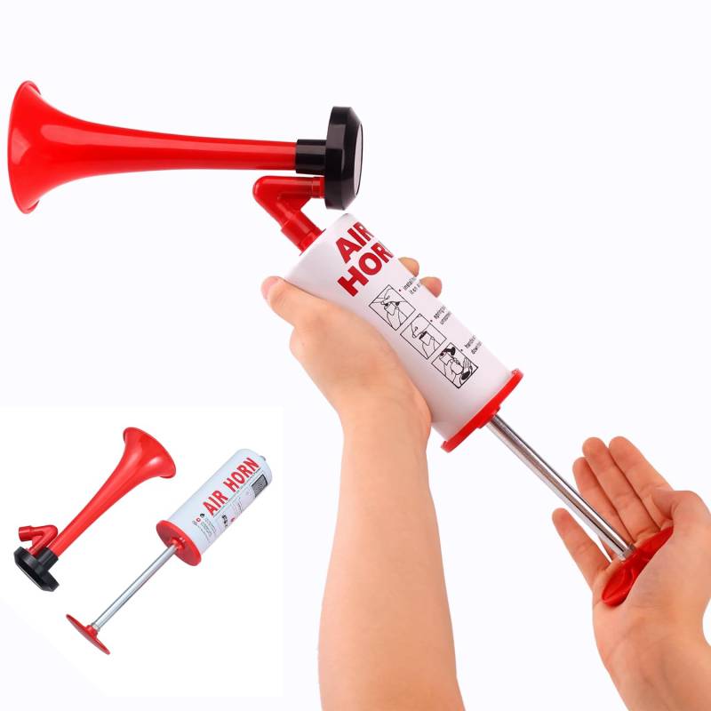 Fanfare Luftdruck, luftbetriebenes Horn, Air Horn Extrem Laut Handheld Luftdruck Fanfare Pumpe, Klassische Air Horns signalhorn Krachmacher im Straßenverkehr, Fußballspielen, Partys von ZeaJingNew