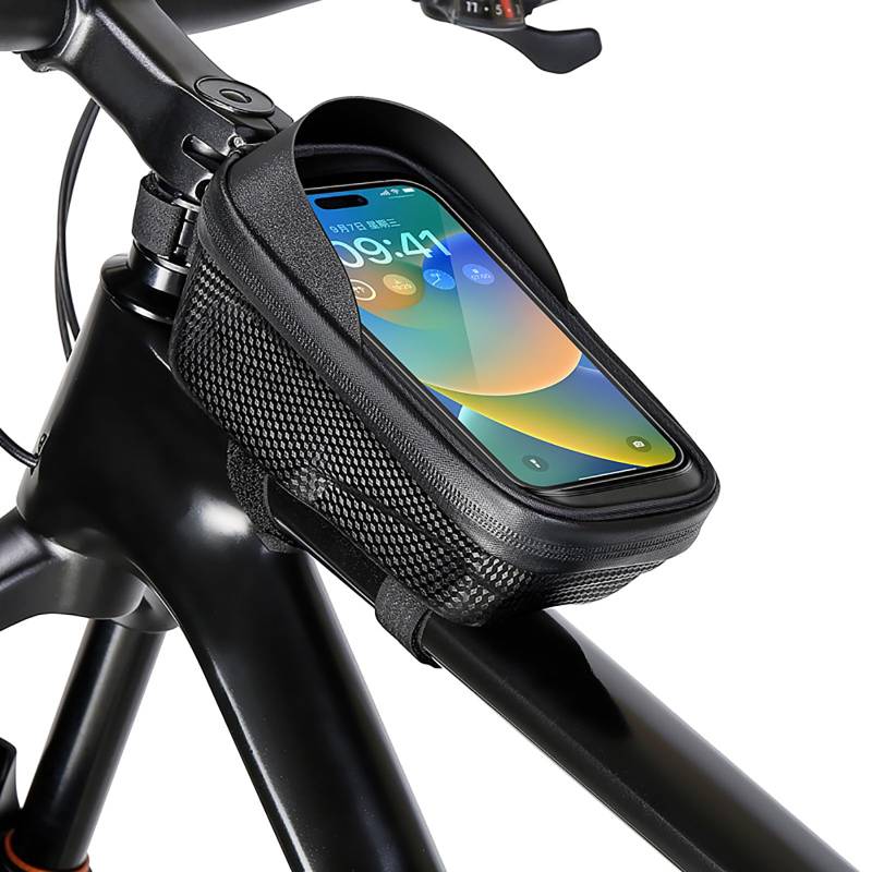 Zeaying Fahrradtasche Rahmen, Handyhalterung Ideal Zur Navigation, Wasserdicht Fahrrad Rahmentasche, Fahrrad Lenkertasche, Rahmentasche Fahrrad Touchscreen für Smartphones 4,7-6.8 Zoll von Zeaying