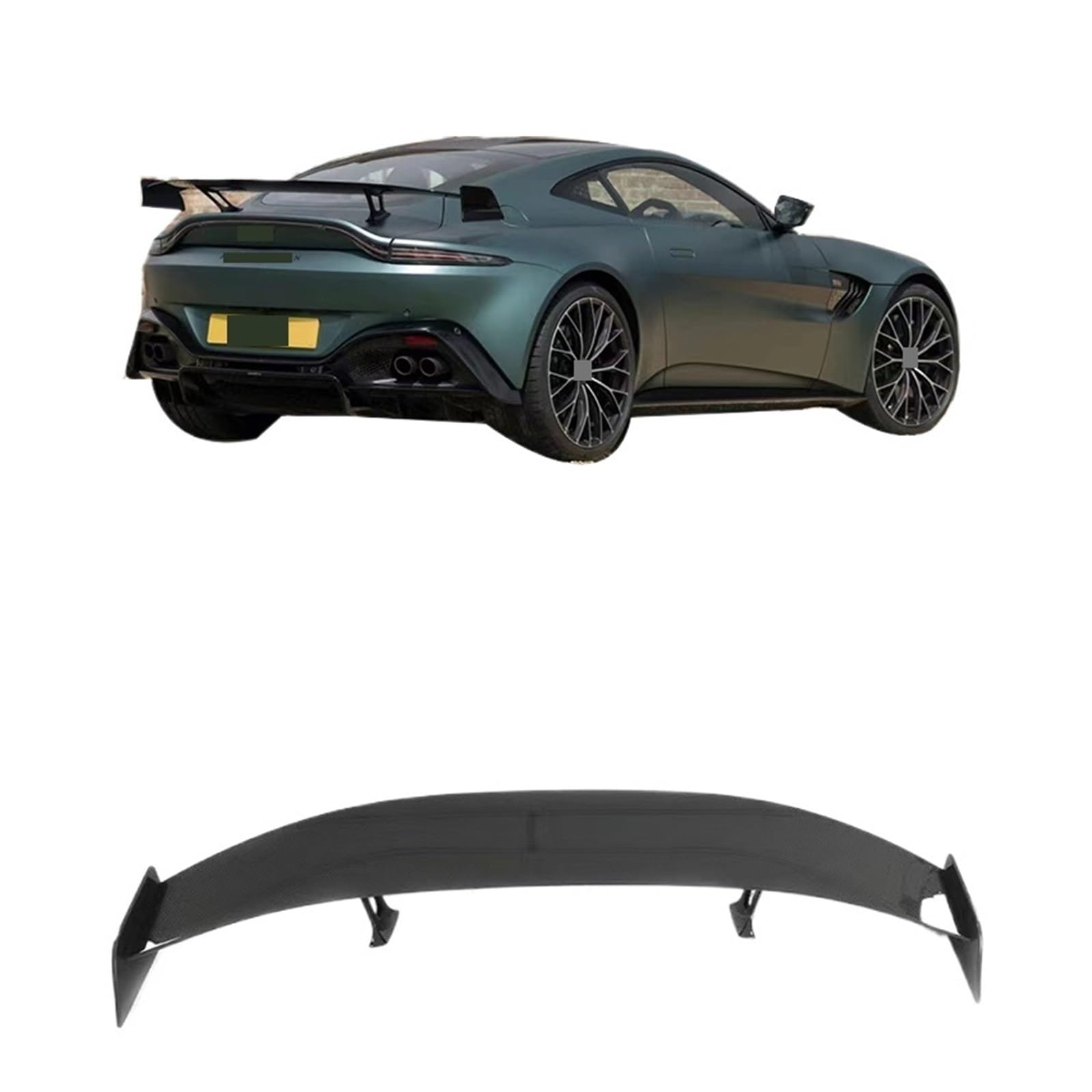 Dry Carbon Fiber Heckflügel Autospoiler Supercar Version Spoiler, kompatibel for Aston Martin Vantage F1 Edition Heckflügelspoiler 2018–2025+ von ZebRaz