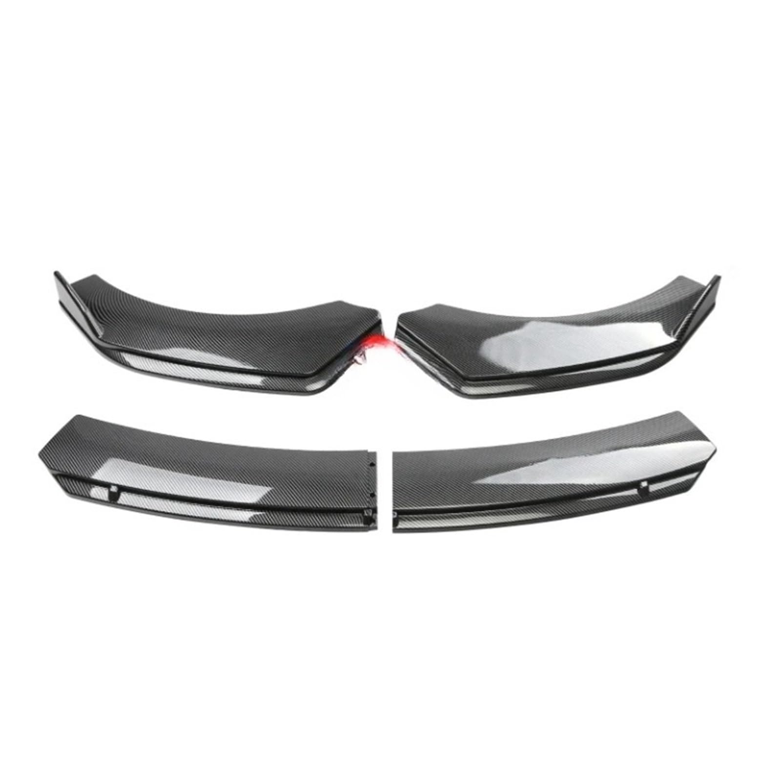 Frontstoßstangenspoiler, kompatibel for Panamera 970 971 09–22, Auto-Frontkarosserie-Stoßstangenspoiler, Lippe, Kinndiffusor, Splitter, Luftdamm-Set, Schutzabdeckung(Carbon Fiber Look) von ZebRaz