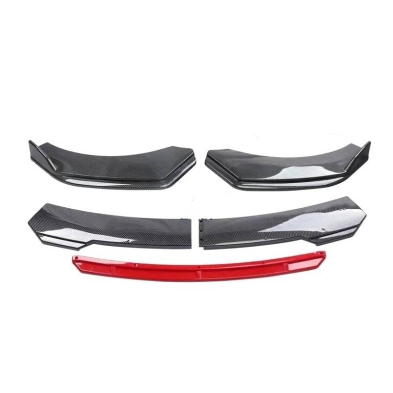 Frontstoßstangenspoiler, kompatibel for Panamera 970 971 09–22, Auto-Frontkarosserie-Stoßstangenspoiler, Lippe, Kinndiffusor, Splitter, Luftdamm-Set, Schutzabdeckung(Carbon Fiber Red) von ZebRaz