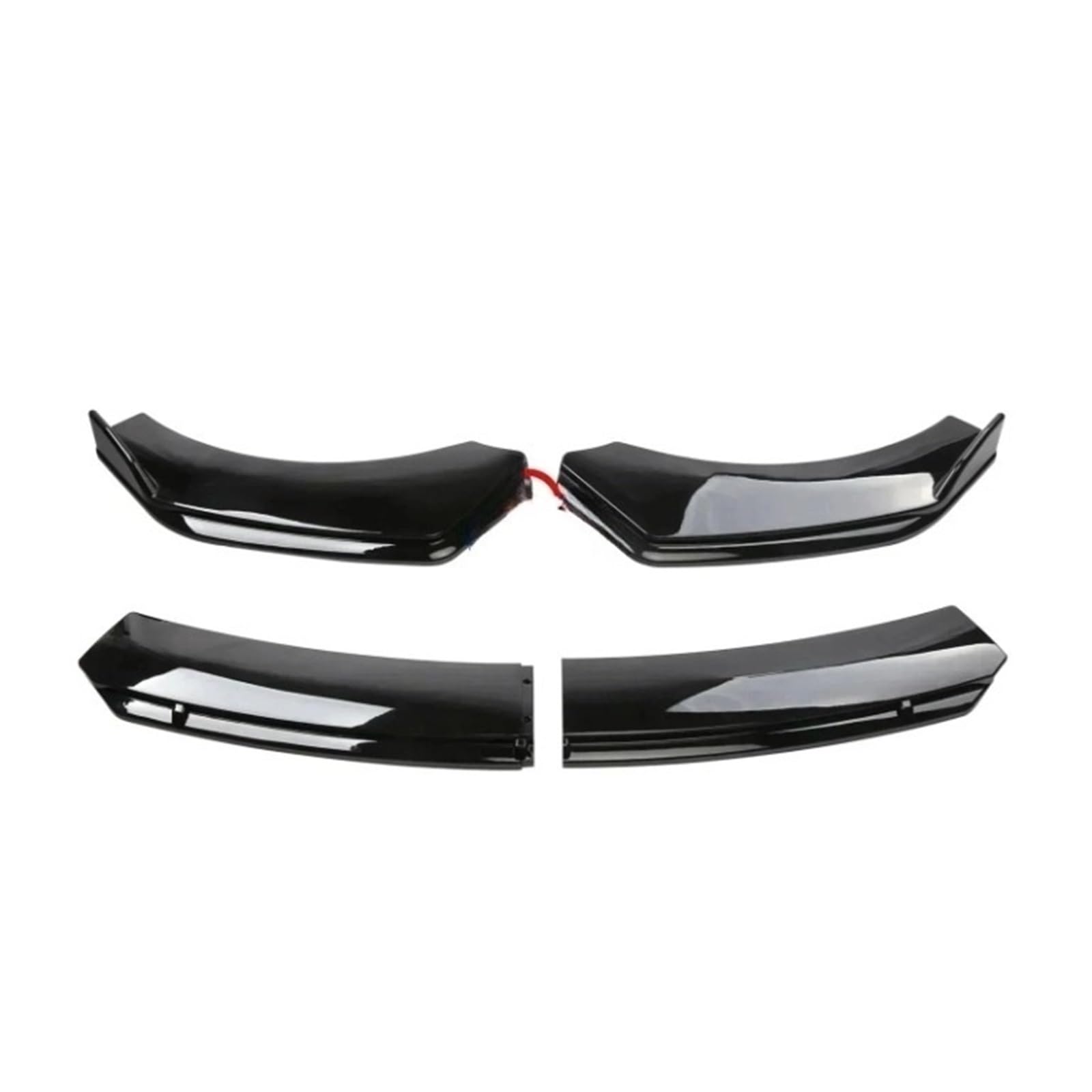 Frontstoßstangenspoiler, kompatibel for Panamera 970 971 09–22, Auto-Frontkarosserie-Stoßstangenspoiler, Lippe, Kinndiffusor, Splitter, Luftdamm-Set, Schutzabdeckung(Glossy black kit) von ZebRaz