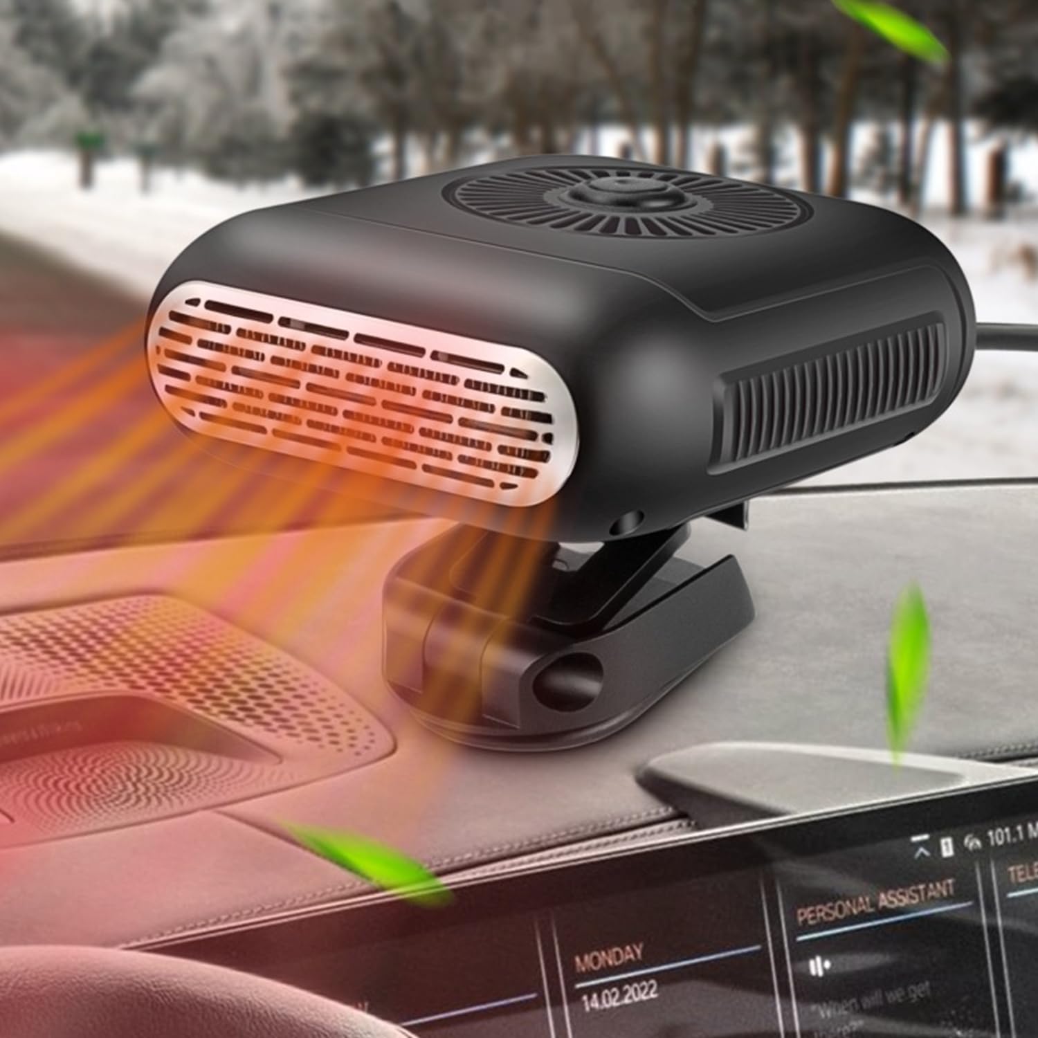 Zebbyee Auto Heizung, Tragbare Autoheizung 12V 150W 2 in 1 Heizung Kühlung Mini Auto-Heizung, 360° Drehbar rotierende Windschutzscheibe Defrost Defogger Heizung von Zebbyee