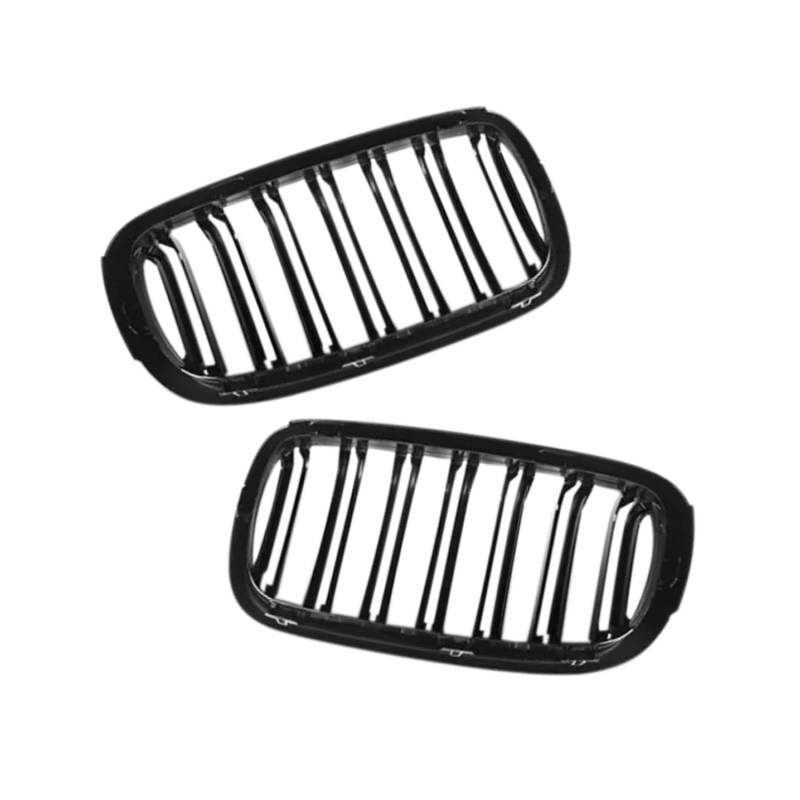 Zeenparts 2 x glänzende, schwarze Nieren-Kühlergrill 51712334708 51712334710, kompatibel mit BMW F15/F16 X5 X6 2014–2017 von Zeenparts