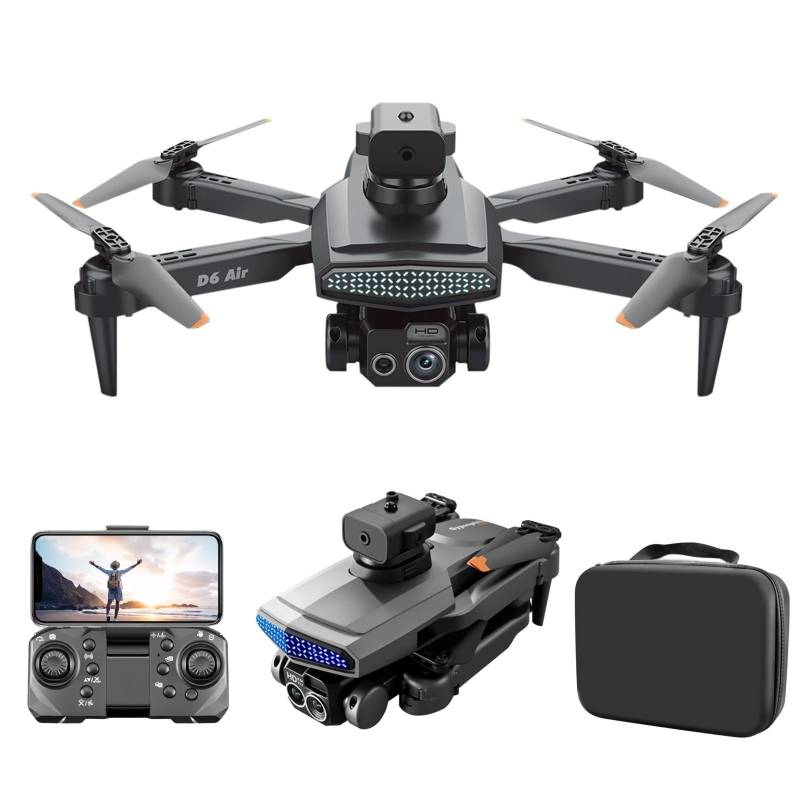 Drohne mit Kamera 1080p hd, 4K HD FPV Video faltbare Drone, RC Quadcopter mit Höhenhaltung und Headless Modus für Anfänger, 3D Flip, Höhenhaltung,Schwerkraft Sensor Drohne (08schwarz) von Zeiayuas