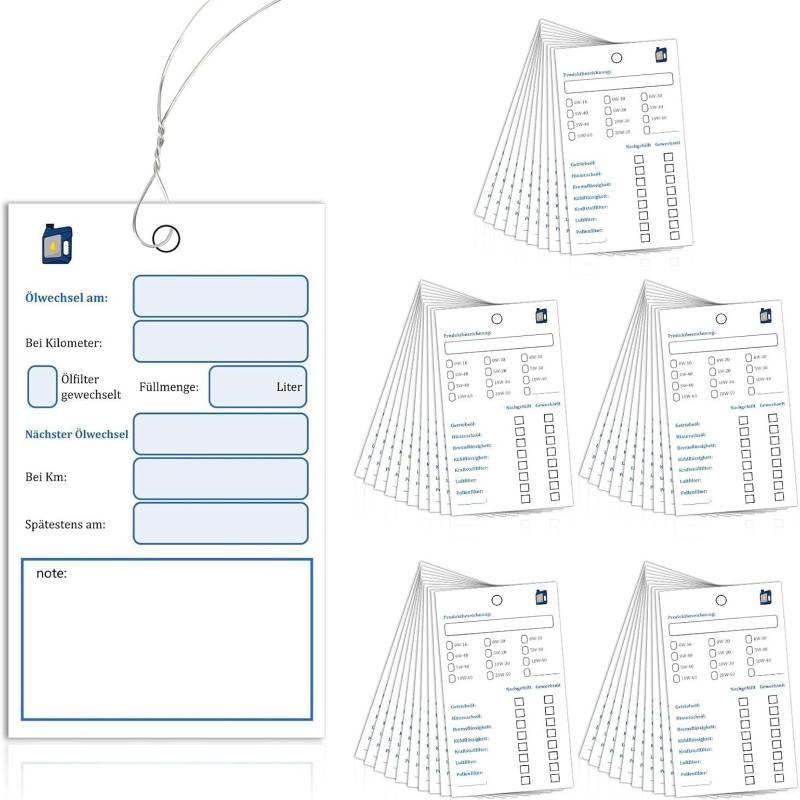 Zeiwohndc Öl Service Etiketten Ölwechsel Etiketten Wasserfeste Service Aufkleber Zur Aufzeichnung Von Ölwechseln Um Die Motorleistung Zu Gewährleisten von Zeiwohndc
