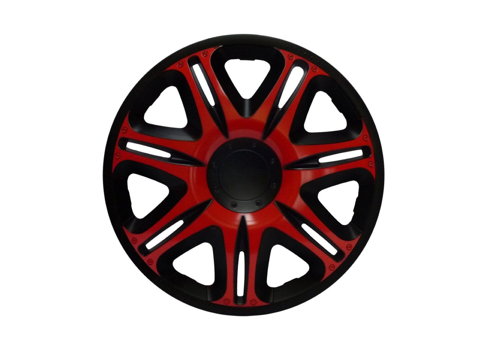 ZentimeX Radkappen Radzierblenden Radabdeckungen 14" Zoll #165 RED-Black ROT SCHWARZ von IUSOT