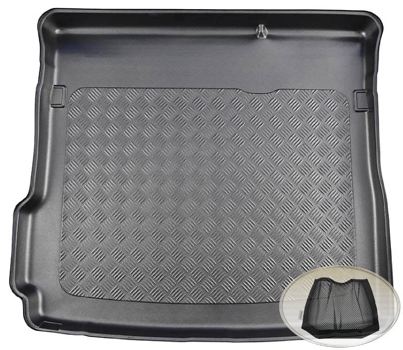 ZentimeX Z3354605 Geriffelte Kofferraumwanne fahrzeugspezifisch + Klett-Organizer (Laderaumwanne, Kofferraummatte) von ZentimeX