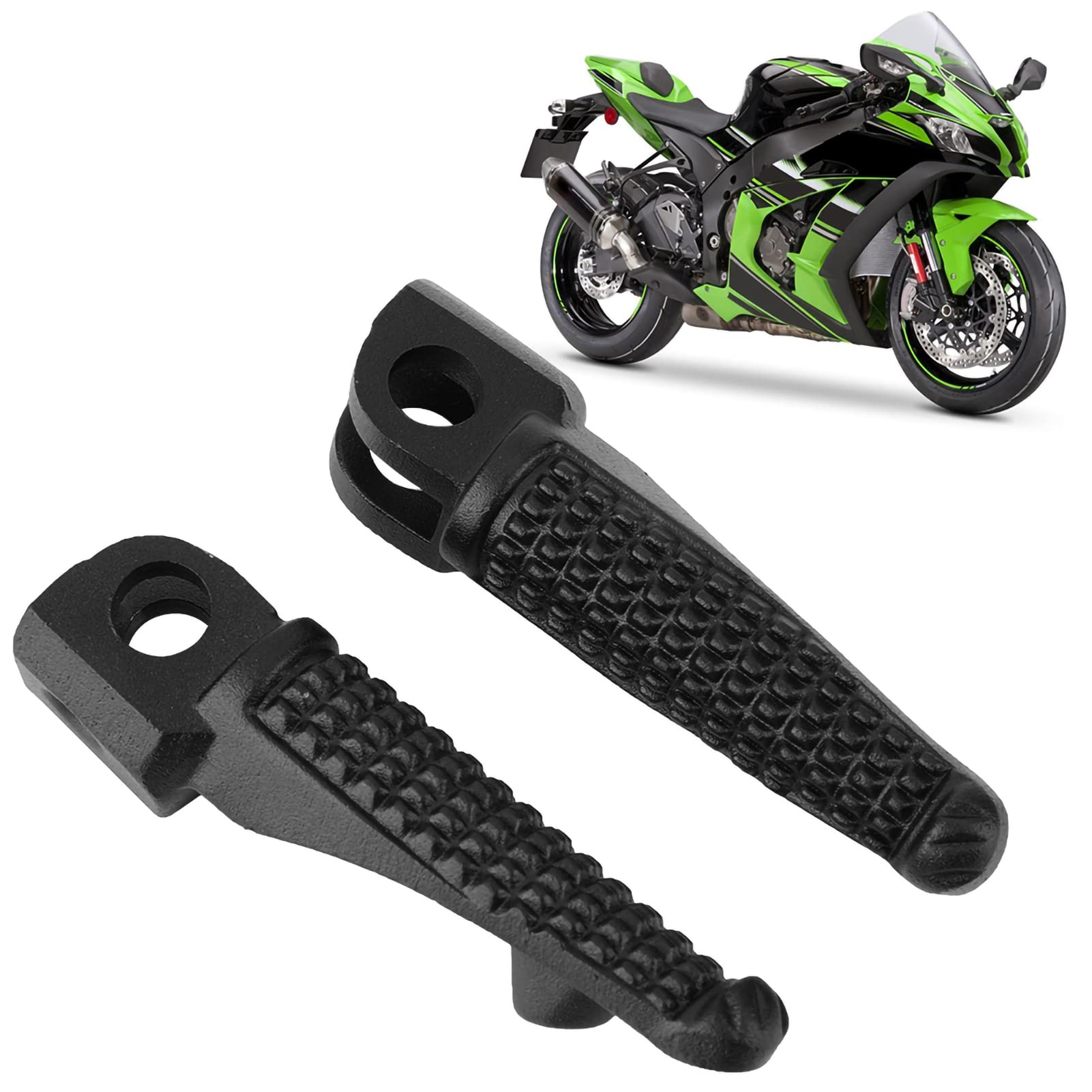 Vordere Fußstützen, Langlebige und Modische Motorrad-Fußstützen für ZX-6R ZX-7R ZX-9R ZX-10R ZX-12R Z1000, Hergestellt aus Hochwertigem Material für Ein Komfortables Fahrerlebnis von Zerodis