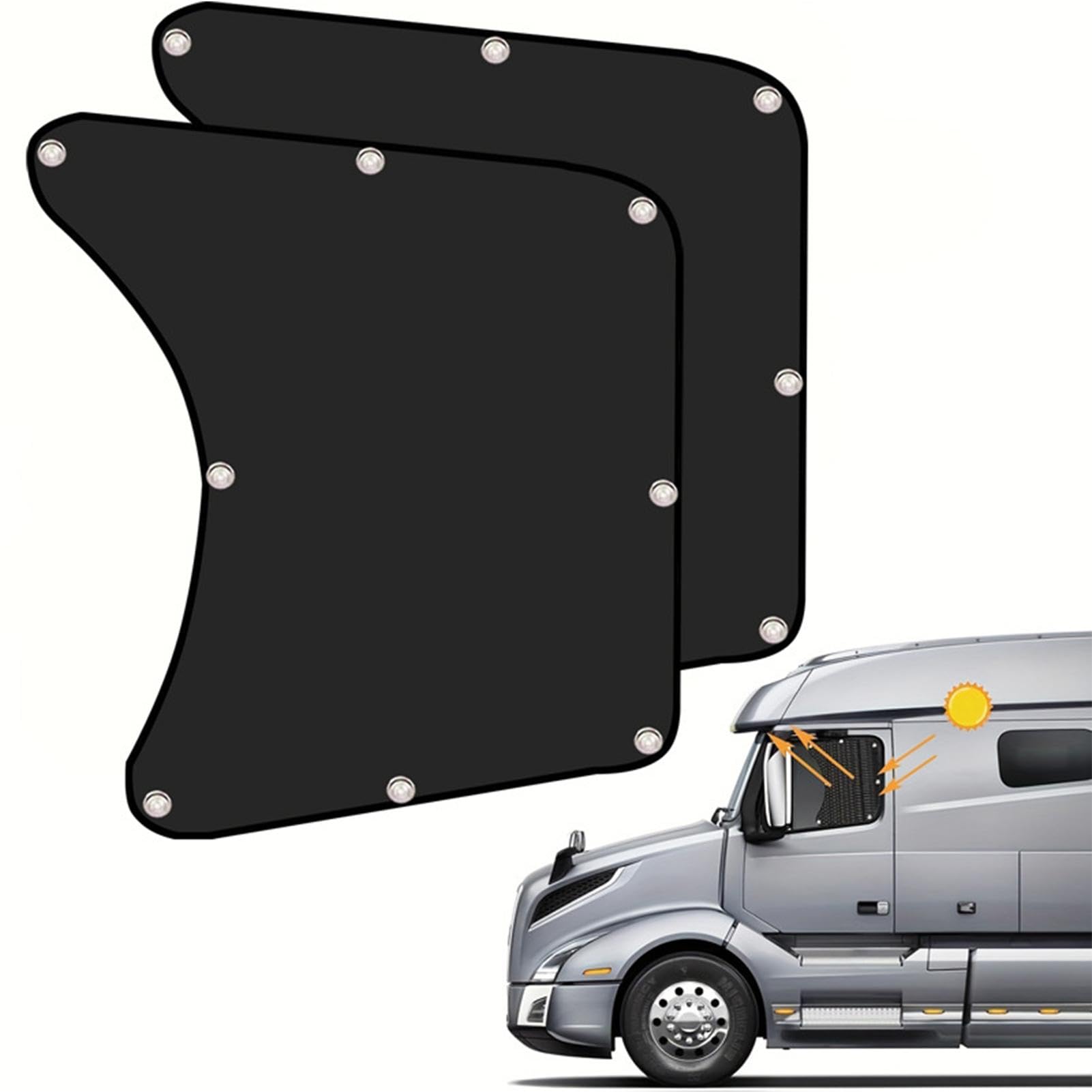 Halb-LKW-Seitenfenster-Sonnenschutz | Auto-Fenster-Sonnenschutz | LKW-Sonnenschutz, Halb-LKW-Fahrerfensterabdeckungen, Seitenfenster-Sonnenschutz für Block-Sonnenschutz, Hitze-Visierschutz von Zestvria