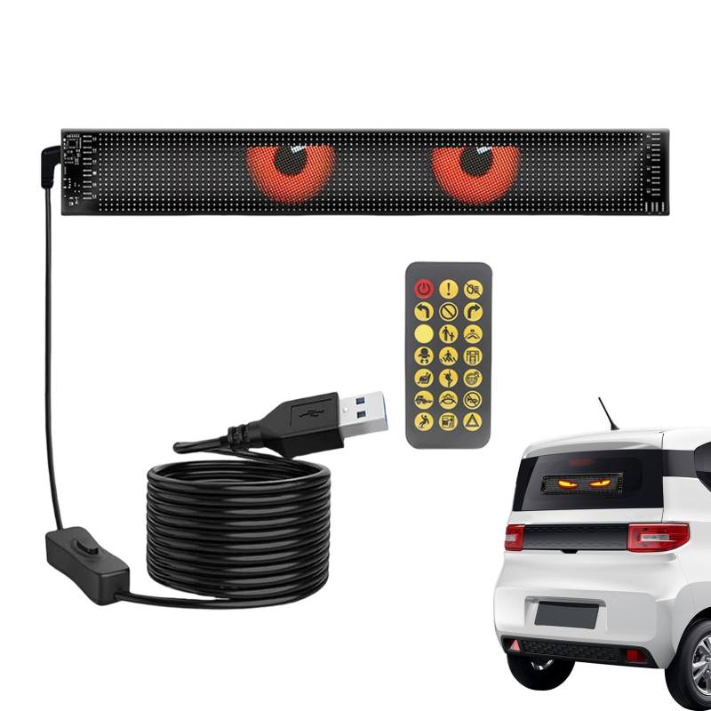 Zestvria Augenlampe Soft Screen für Auto,Bunte Augenlampe für Autos - Soft Screen Devil Eyes Autolichter | Programmierbares Flex-Autodisplay, lustige Augenlichtschilder für Geschäfte, Hotels, von Zestvria