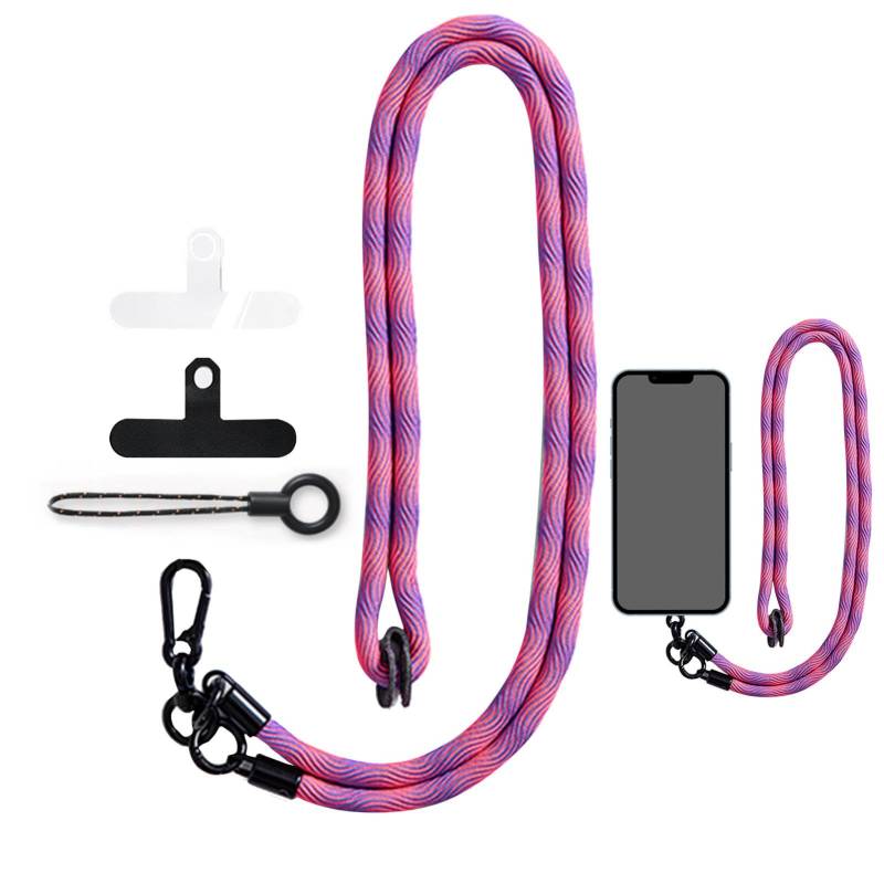 Zestvria Handy-Lanyard, Handy-Umhängegurt | Anti-Verlust-Handyhülle, Riemen, Handy-Umhängeband,Smartphone-Lanyard-Schulterhalsgurt für 4-6,7-Zoll-Full-Cover-Telefonhülle von Zestvria