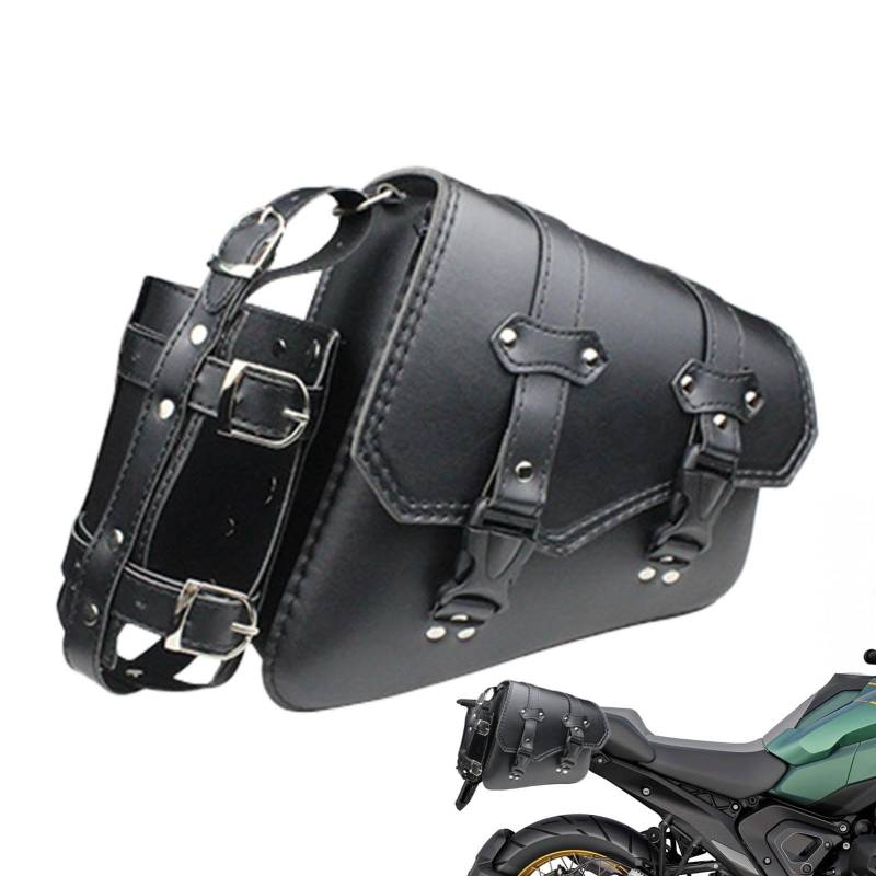 Zestvria Motorrad-Seitensatteltaschen, Motorrad-Seitensatteltasche, wasserdichte Motorrad-Satteltaschen, Leder-Seiten-Werkzeugtasche für den täglichen Bedarf von Zestvria