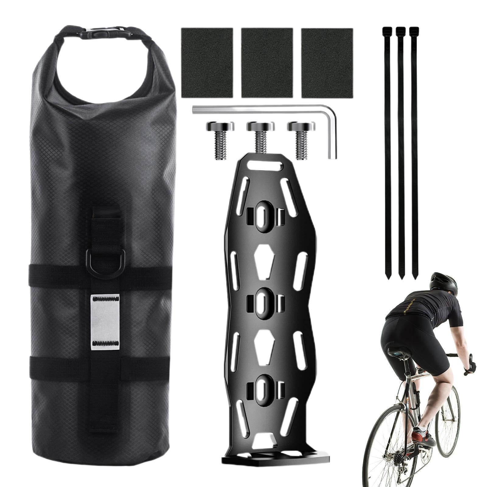 Zestvria Satteltasche – Fahrradtasche, Fahrradtasche, sicheres Design, Zweirad-Gepäcktasche, Fahrradträgertasche mit professionellen Werkzeugen, Fahrrad-Aufbewahrungstasche für vorne und Touring, 40 x von Zestvria