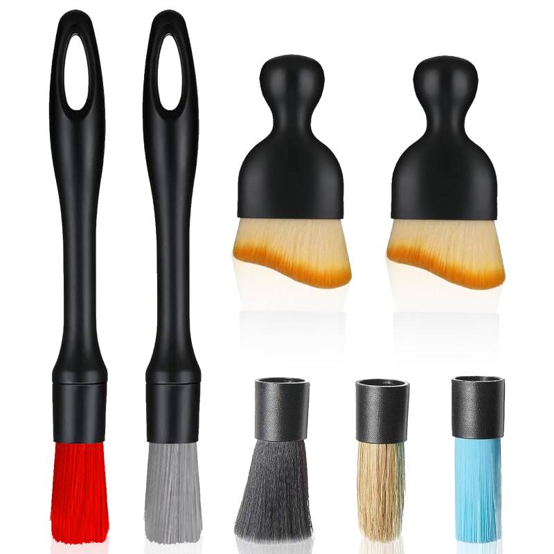 Zeuwets Auto Reinigung Pinsel Set,7 Stück Auto Detailing Bürsten,Ultrasoft Auto Reinigungspinsel,Auto Detailingbürste,Detailing Pinsel,Auto Innenreinigung weichen Bürste für Autopflege Staubwischen von Zeuwets