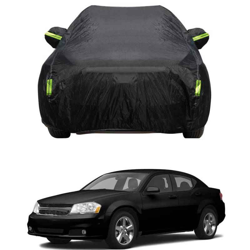 Outdoor Auto Abdeckplane für Dodge Avenger 1995-2014 Wasserdicht Autoabdeckung vor Frost Schnee Staubdichte UV-beständig Autoabdeckung Autoteile von ZhBFJtBD