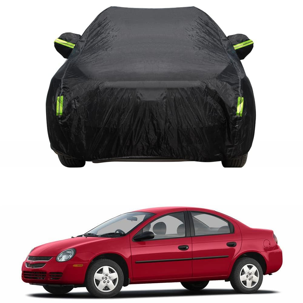 Outdoor Auto Abdeckplane für Dodge Neon 1993-2021 Wasserdicht Autoabdeckung vor Frost Schnee Staubdichte UV-beständig Autoabdeckung Autoteile von ZhBFJtBD