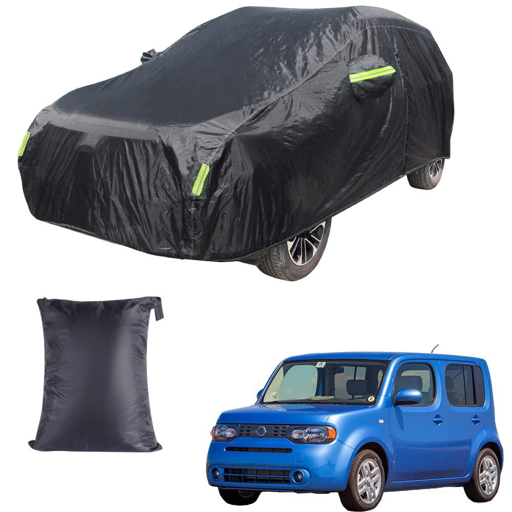 Outdoor Auto Abdeckplane für Nissan Cube Wasserdicht Autoabdeckung vor Frost Schnee Staubdichte UV-beständig Autoabdeckung Autoteile von ZhBFJtBD