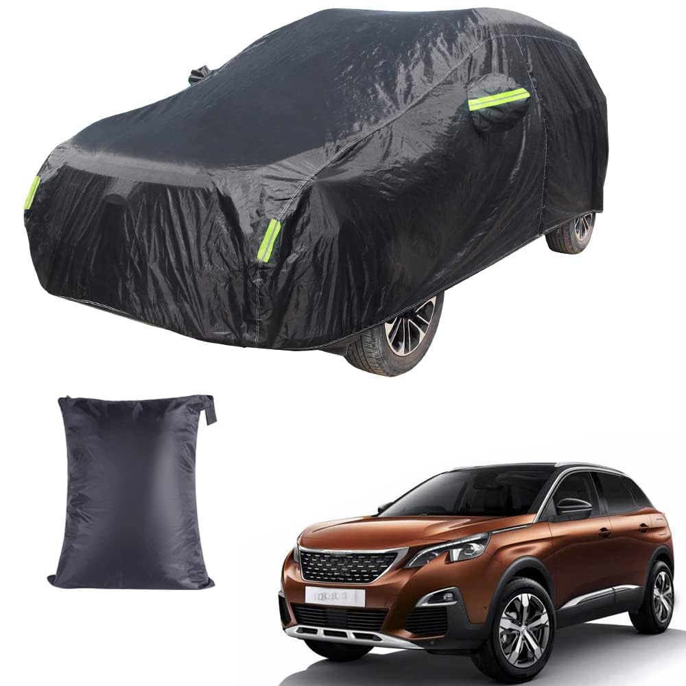 Outdoor Auto Abdeckplane für Peugeot 3008 2008-2021 Wasserdicht Autoabdeckung vor Frost Schnee Staubdichte UV-beständig Autoabdeckung Autoteile von ZhBFJtBD