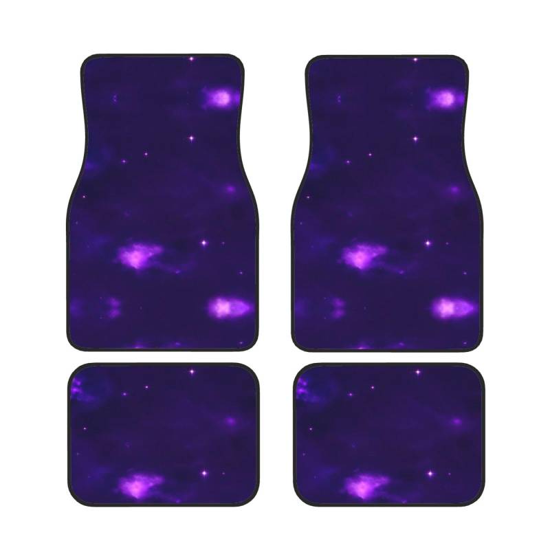 Universal 4-teiliges Set Auto Fußmatten - Gummirücken Magic Galaxy Sky Full Print Design für die meisten PKW SUV und Vans von ZhanGM