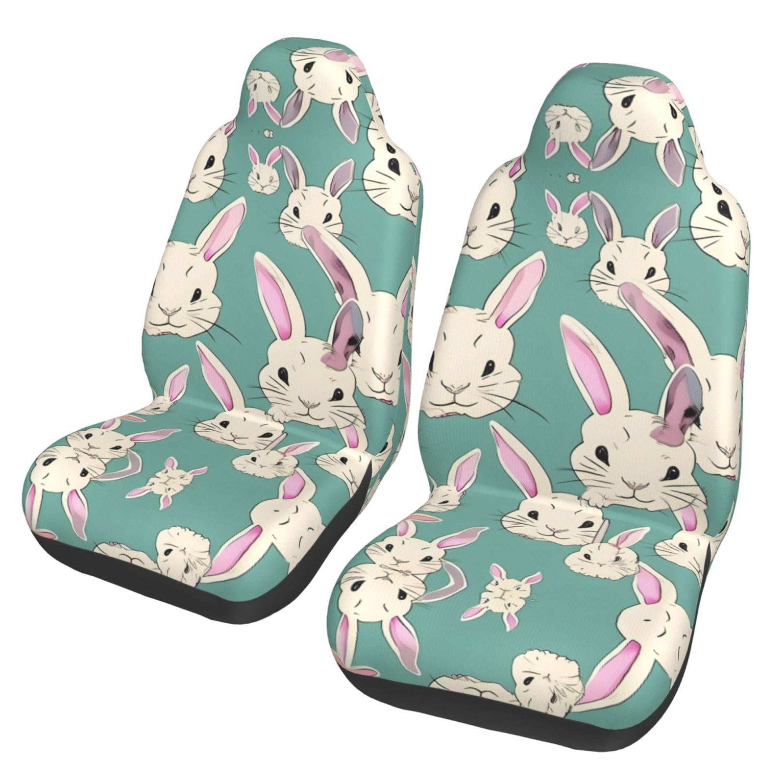 ZhanGM Bunny Cute Universal Autositzbezüge - Auto Vordersitze Schoner, entworfen für Autos, SUVs, Limousinen und LKWs Abnehmbar von ZhanGM