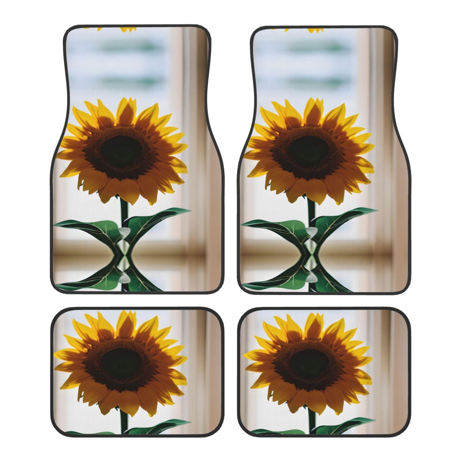 Beautiful Sunflowers Universal Auto Fußmatten vorne und hinten 4-teiliges Set - Gummi-Rückseite Zubehör für LKW, Limousine, SUV von ZhanMg