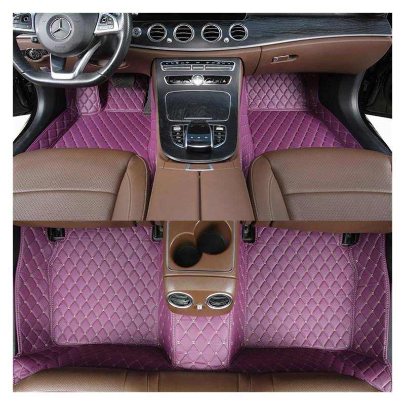 Allwetterfußmatten Auto-Bodenmatte Aus Leder Teppich Fußpolster Autoteppich Für Lifan Für X60 2011 2012 2013 2014 2015 2016 2017 2018 Automatten(Purple) von ZhanNuoBHd