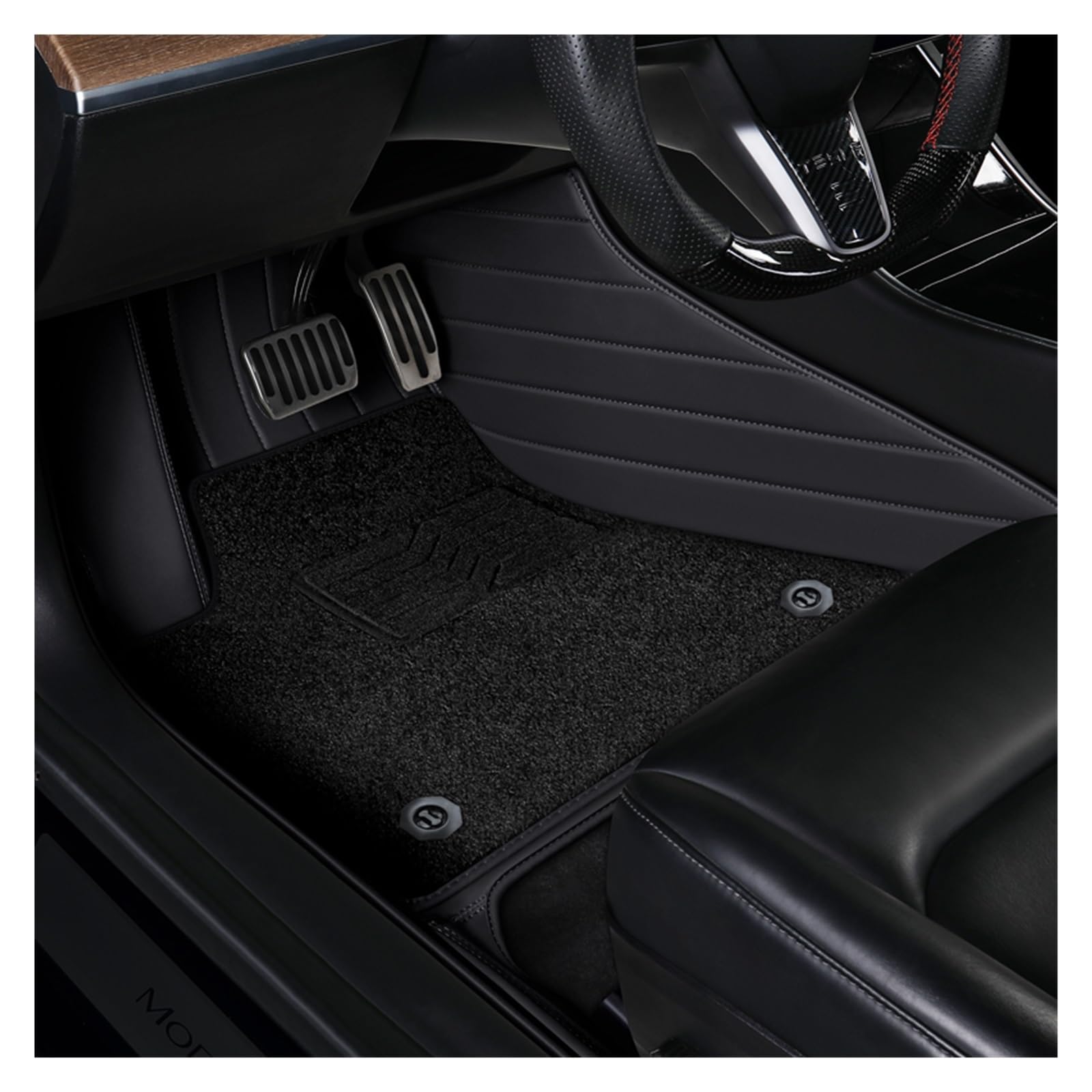 Allwetterfußmatten Auto-Fußmatten Komplettes Set Mit Innenausstattung Für Chevrolet Für Orlando 2012 2012 2014 Automatten(Black) von ZhanNuoBHd