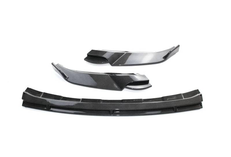 Auto Frontspoiler Lippe Spoilerlippe Splitter Auto Frontschürze Lip Spoiler Glänzend Schwarz Carbon Look Körper Kit Zubehör Für VW Für T-ROC Für TSI Für TDI 2017-2020 2021 2022(Carbon Look) von ZhanNuoBHd