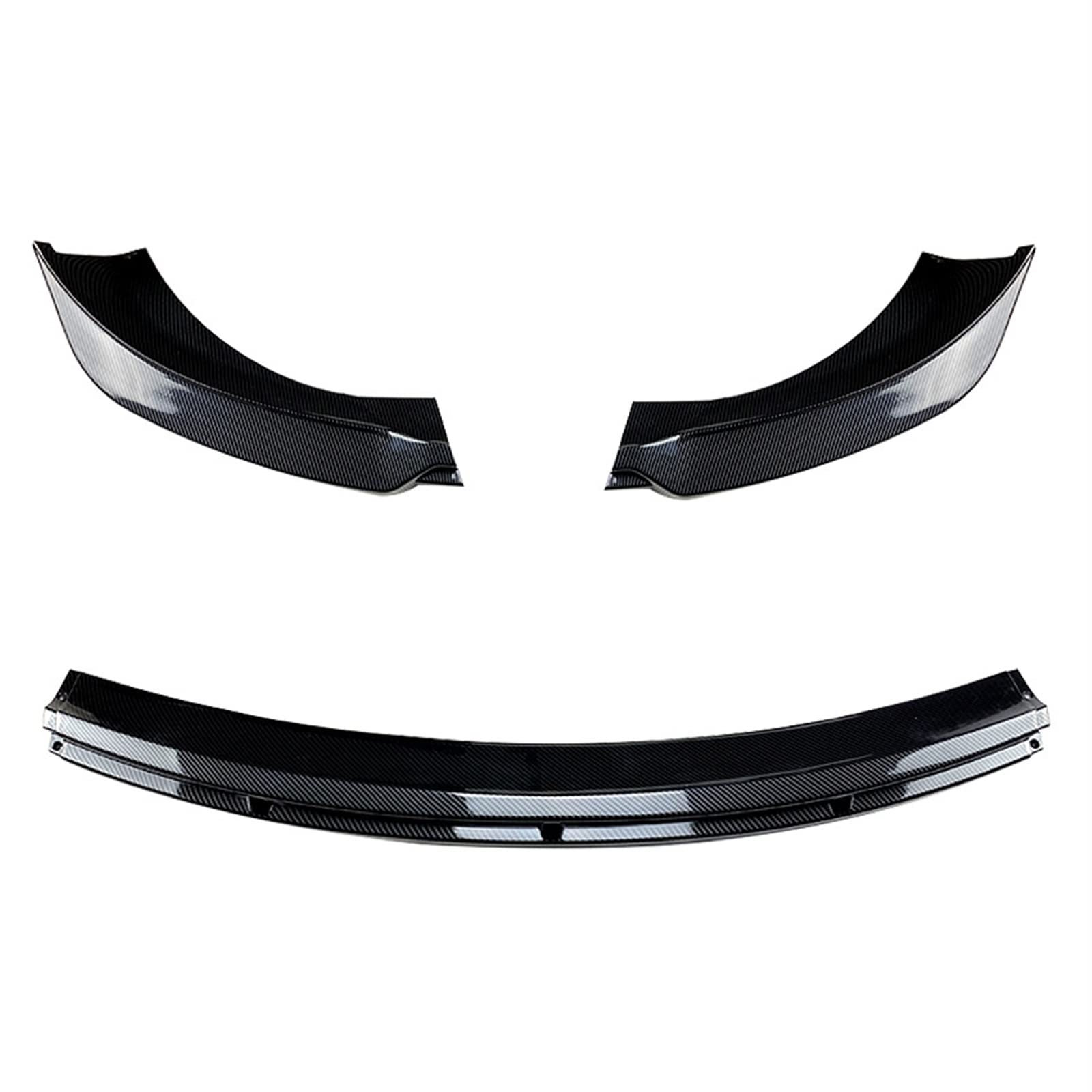 Auto Frontspoiler Lippe Spoilerlippe Splitter Auto Vorderen Stoßfänger Lip Spoiler Diffusor Splitter Körper Kit Abdeckung Schutz Trim Für Tesla Für Modell 3 2017 2018 2019 2020 2021 2022(Carbon Look) von ZhanNuoBHd