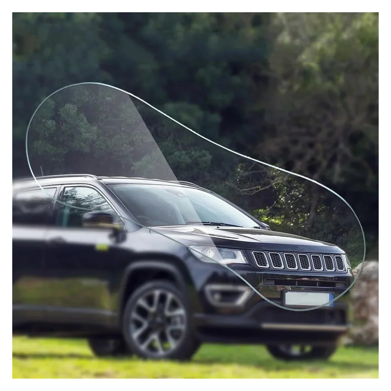 GPS Displayschutzfolie Für Jeep Für Kompass 2017 2018 2019 2020 Autoinstrumentenfolie Auto-Bildschirmschutz Armaturenbrett-Center-Control 32 * 11,3 cm Navigation Schutzfolie von ZhanNuoBHd