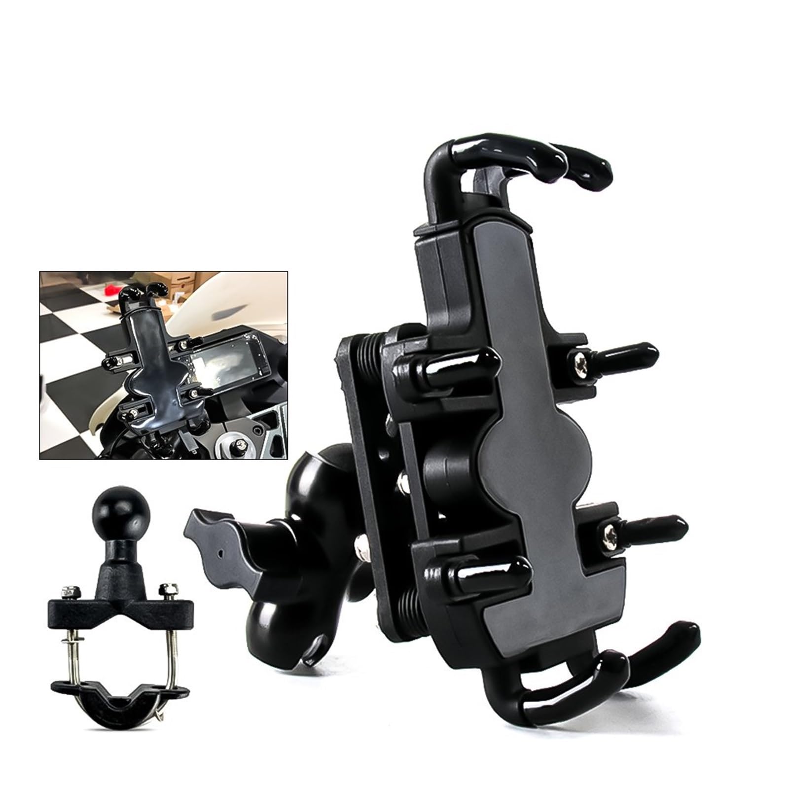 GPS Telefon Navigationshalterung Halter GPS Navigation Halterung Supporter Halter Handy Unterstützung Montage Motorrad Für Benelli Für TRK702 Für TRK702X 2022(Phone Brake) von ZhanNuoBHd