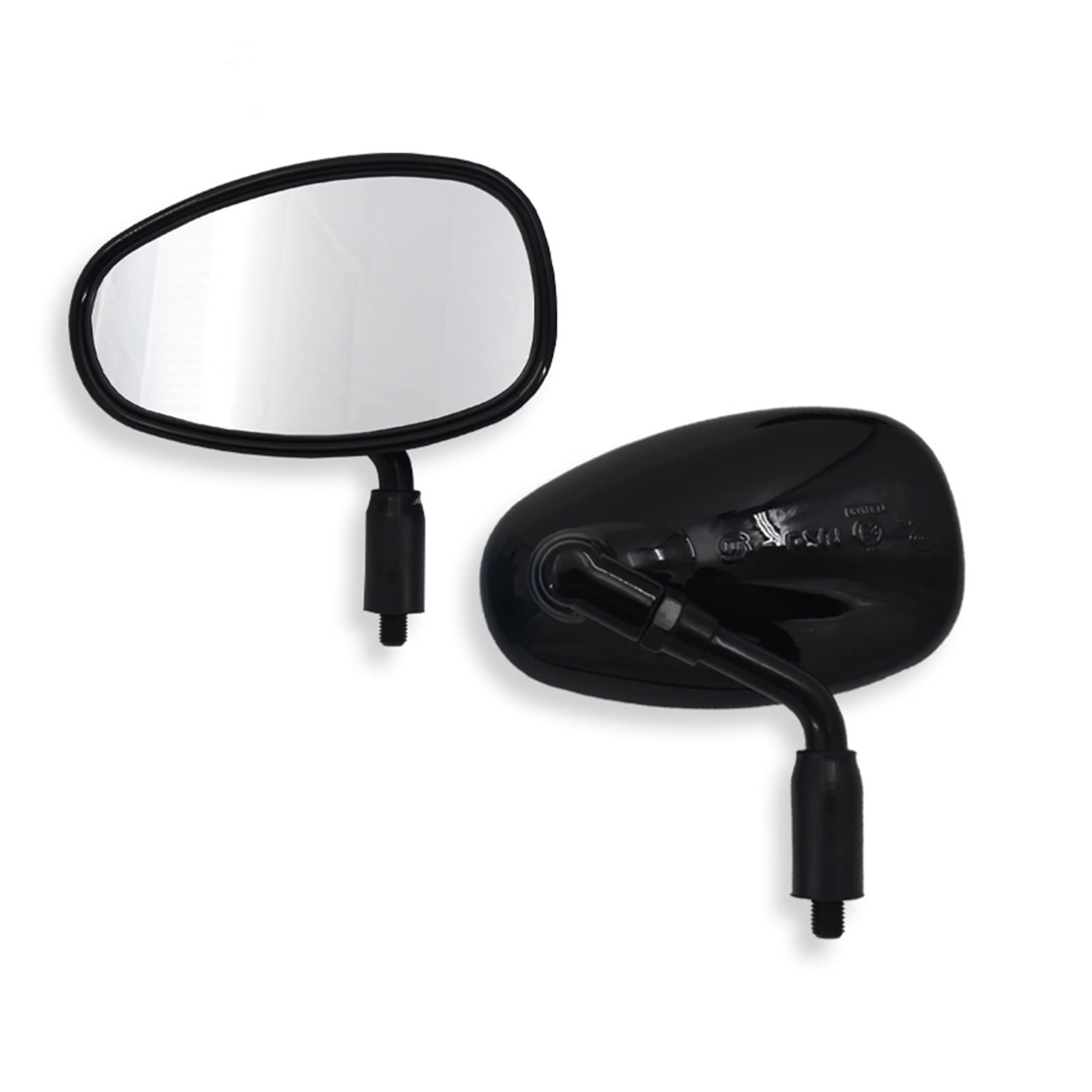 Motorrad Spiegel 10mm Universal Retro Oval Motorrad Rückspiegel Konvexen Spiegel Anti-Glare Für GV300S Für Motorrad Lenker Spiegel Motorrad Rückspiegel von ZhanNuoBHd