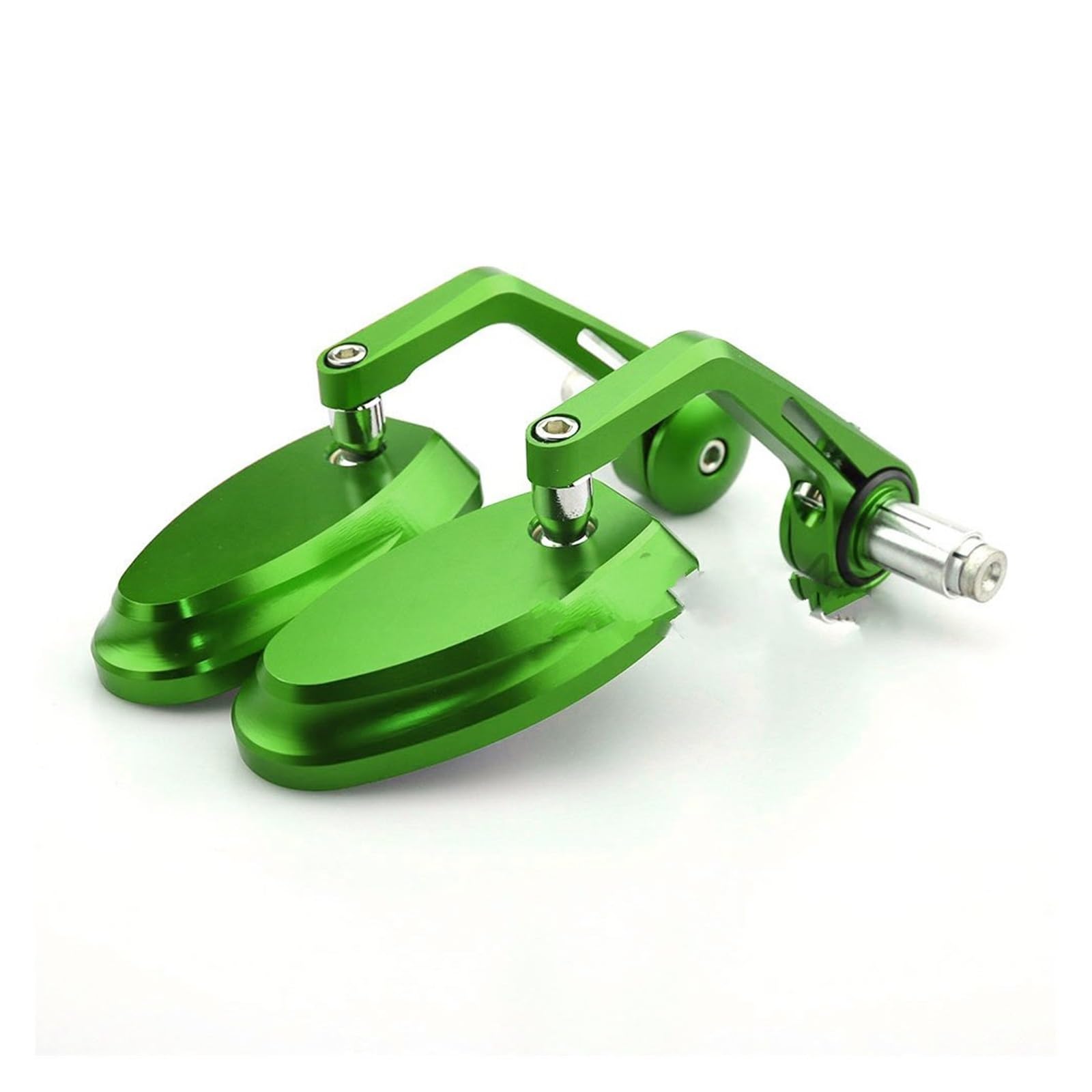 Motorrad Spiegel CNC Motorrad Lenker Bar End Rearview Rückansicht Seiten Spiegel Blau Konvexen Glas Universal Für MT07 Für MT09 Motorrad Rückspiegel(Green) von ZhanNuoBHd