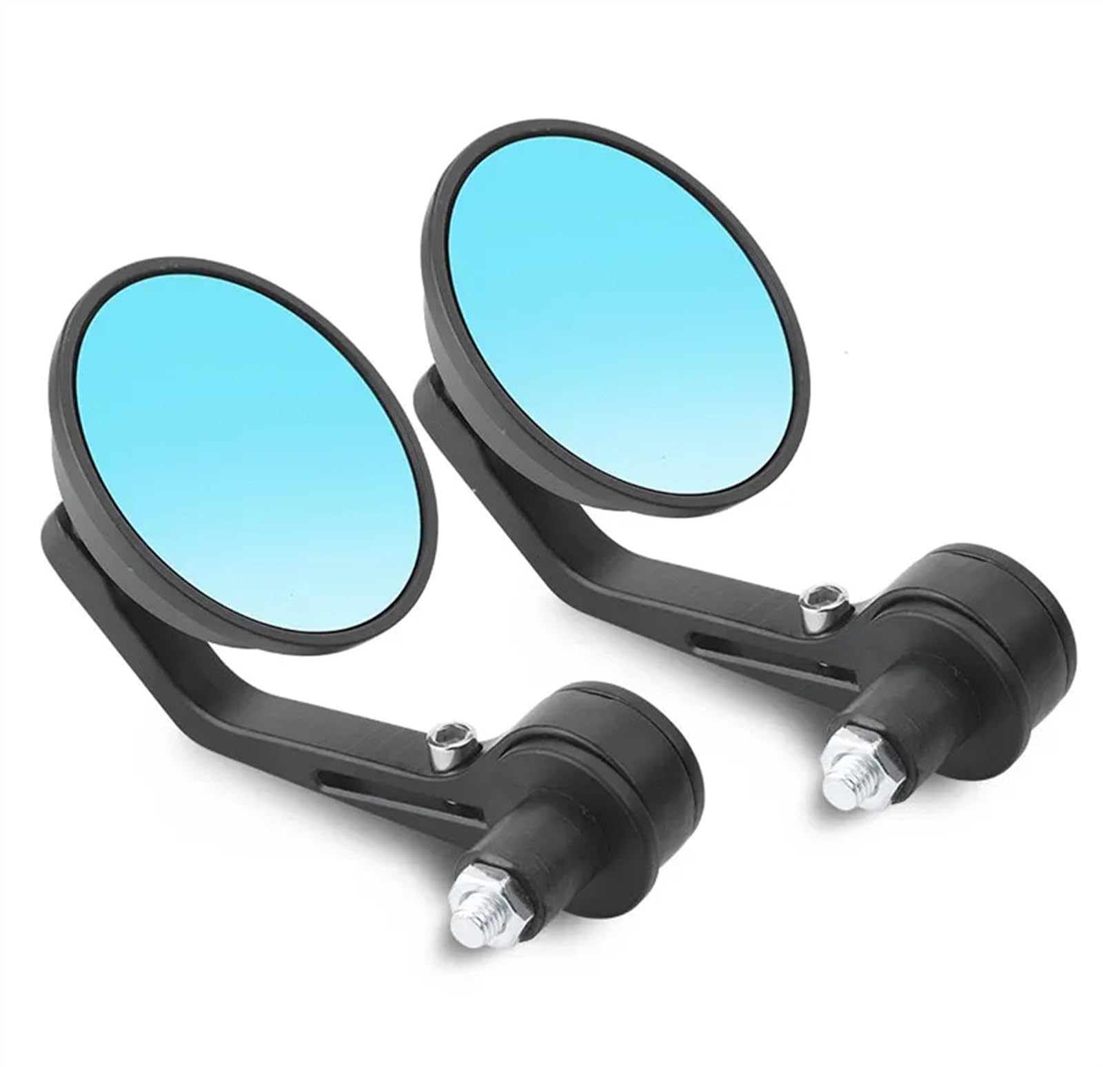 Motorrad Spiegel Motorrad-Rückspiegel Rückspiegel Mittelspiegel Universalspiegel Schöne Stabile Motorrad-Dekoration Motorrad Rückspiegel(2pcs Blue Lens) von ZhanNuoBHd